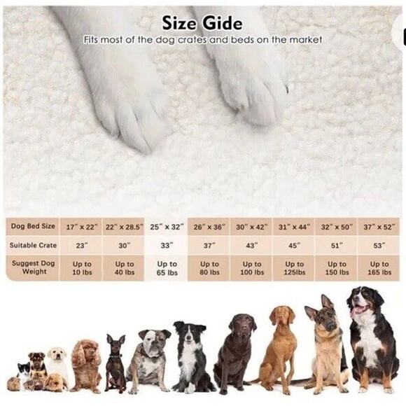 🔥Raised Soft Plush Dog Bed Mat 32” for Elevated Dog Bed BNWT🔥 - Picture 7 of 7